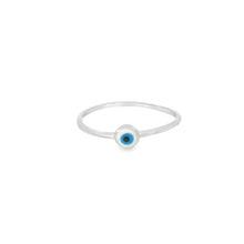 Load image into Gallery viewer, White Evil Eye Ring
