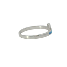 Load image into Gallery viewer, Blue lab opal cross sterling silver ring