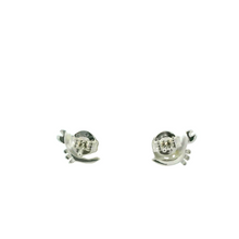 Load image into Gallery viewer, WHITE CUBIC ZIRCONIA STERLING SILVER EARRINGS (CRAB)