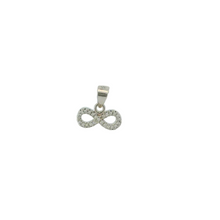 Load image into Gallery viewer, CUBIC ZIRCONIA STERLING SILVER PENDANT (INFINITY)