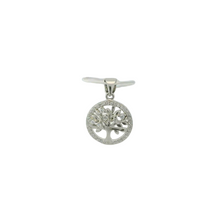 Load image into Gallery viewer, CUBIC ZIRCONIA STERLING SILVER PENDANT (TREE OF LIFE)