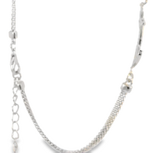 Load image into Gallery viewer, CUBIC ZIRCONIA STERLING SILVER NAUTICAL BRACELET (ANCHOR)