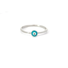 Load image into Gallery viewer, Light Blue Evil Eye RIng