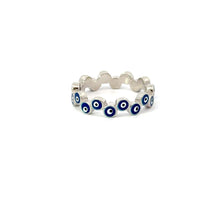 Load image into Gallery viewer, Evil Eye Ring Dark Blue