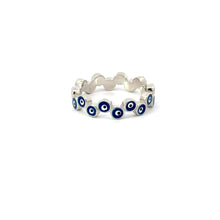 Load image into Gallery viewer, Evil Eye Ring Dark Blue