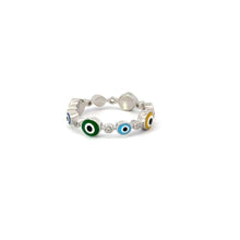 Load image into Gallery viewer, Multi Colored Evil Eye Ring