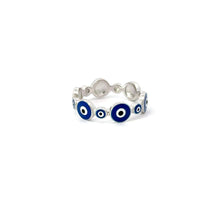 Load image into Gallery viewer, Dark Blue Evil Eye Ring