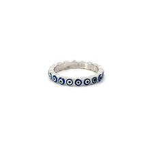 Load image into Gallery viewer, Dark Blue Evil Eye Ring