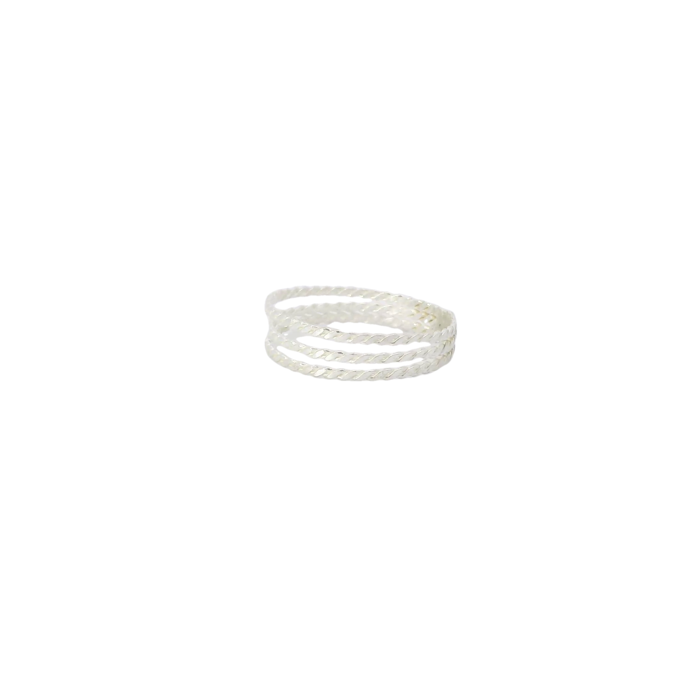 Sterling Silver ring with 3 braided bands