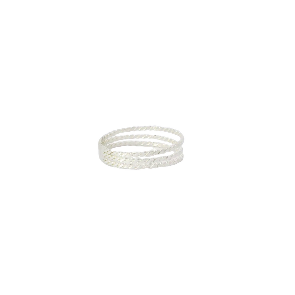 Sterling Silver ring with 3 braided bands