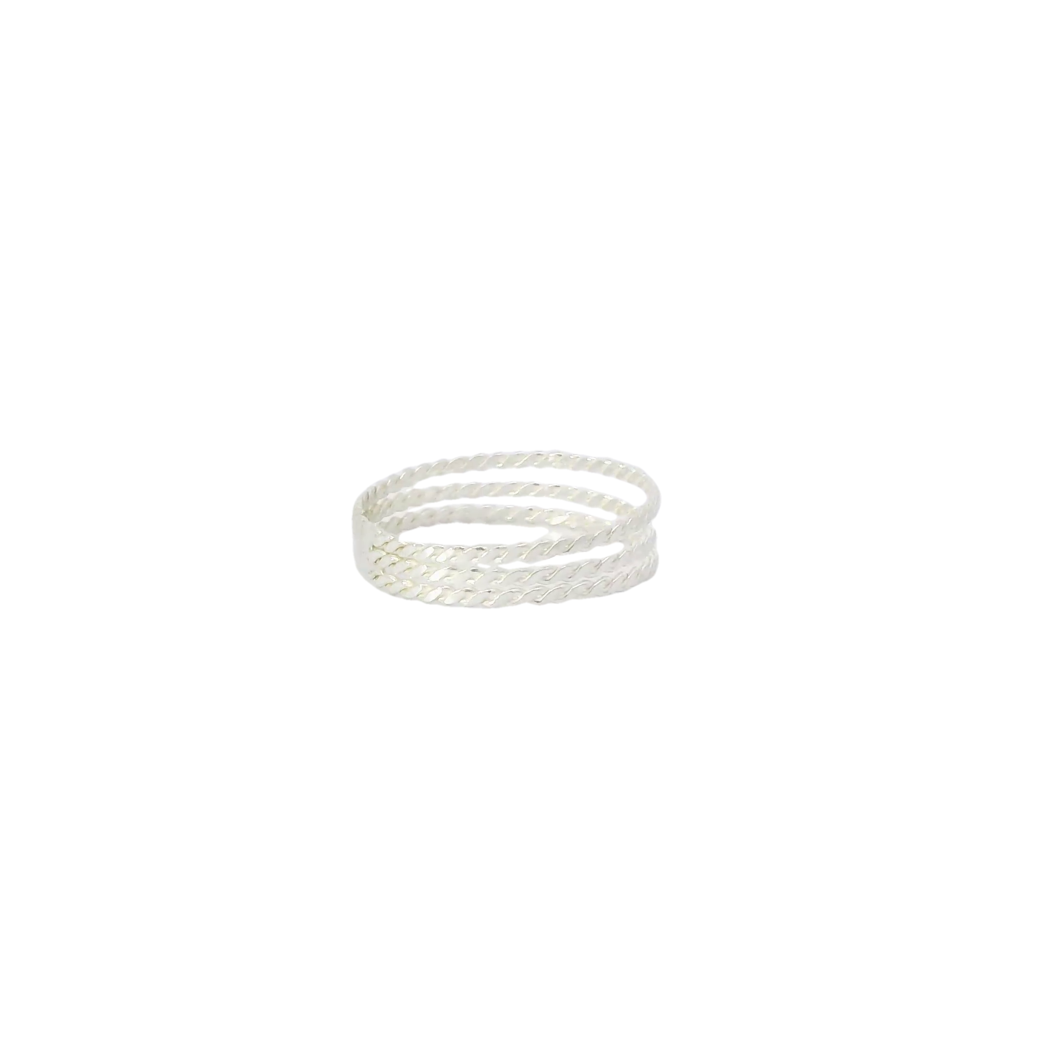 Sterling Silver ring with 3 braided bands