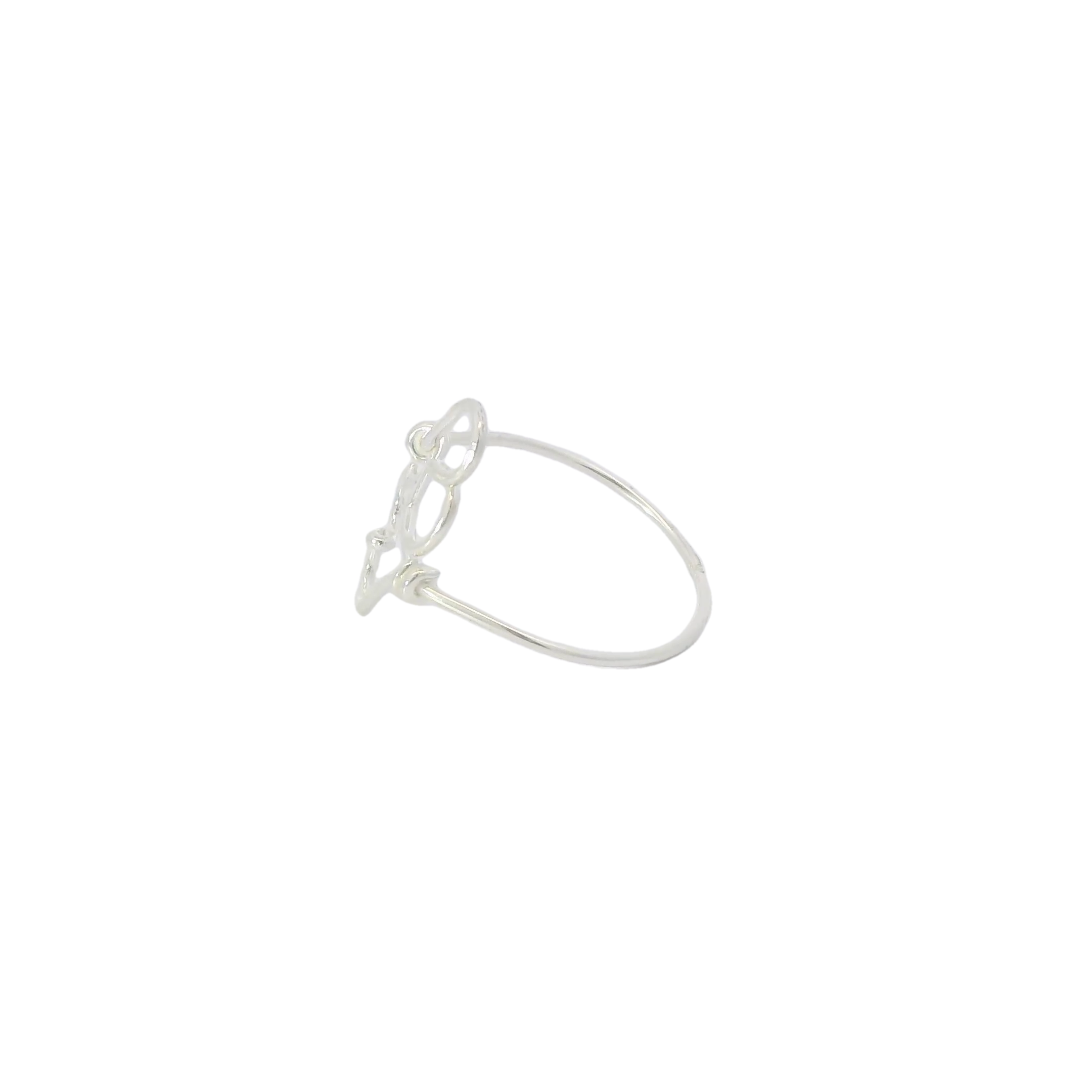 Two Hearts sterling silver ring