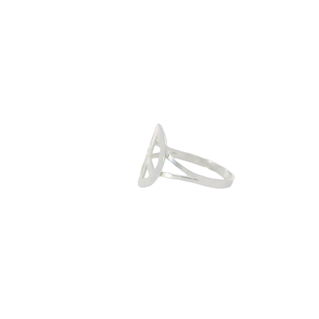 Peace Sign Sterling Silver Ring