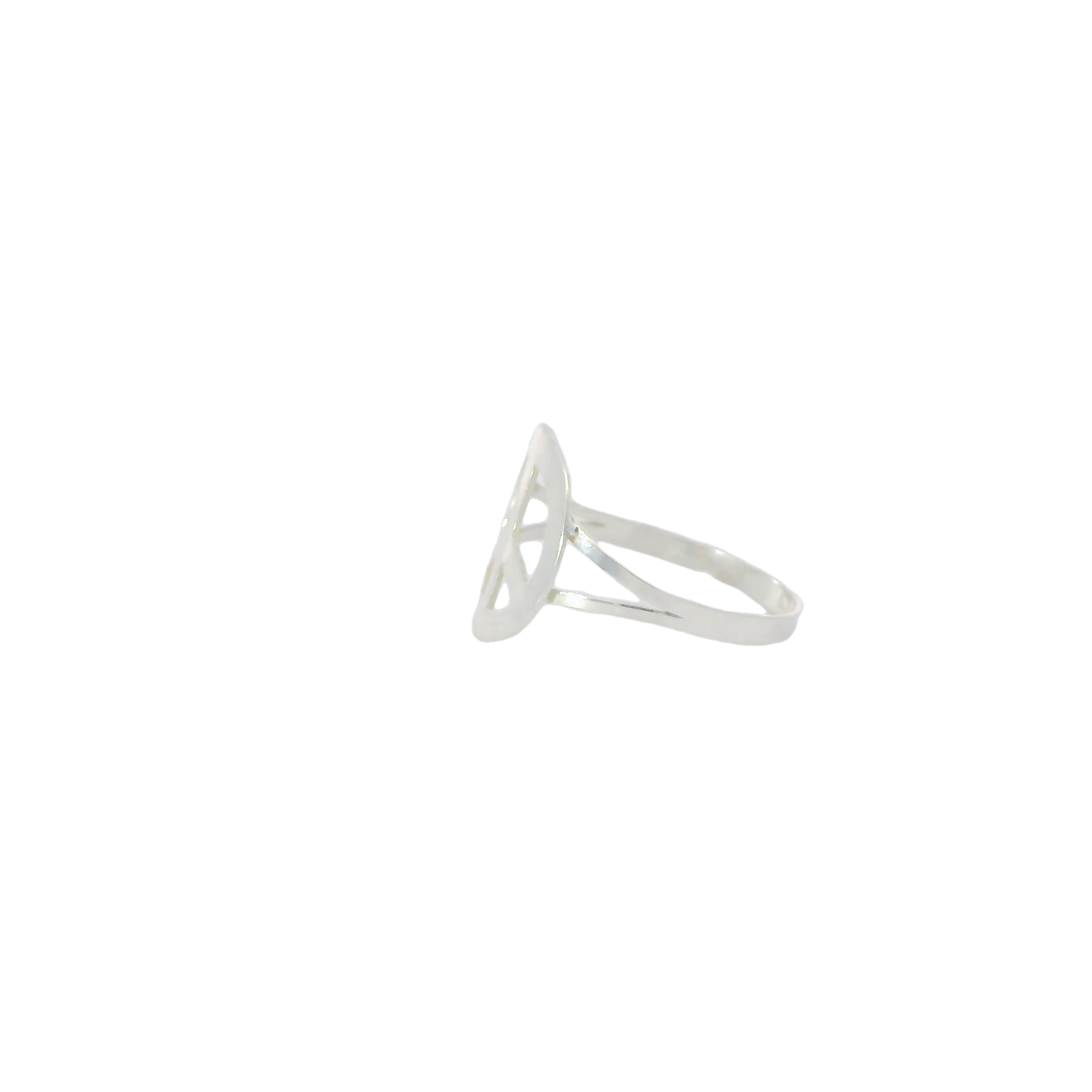 Peace Sign Sterling Silver Ring