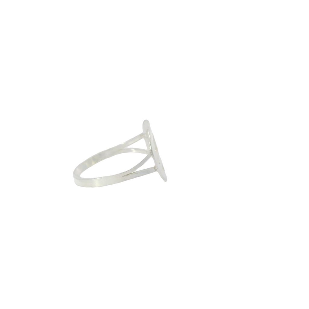 Peace Sign Sterling Silver Ring