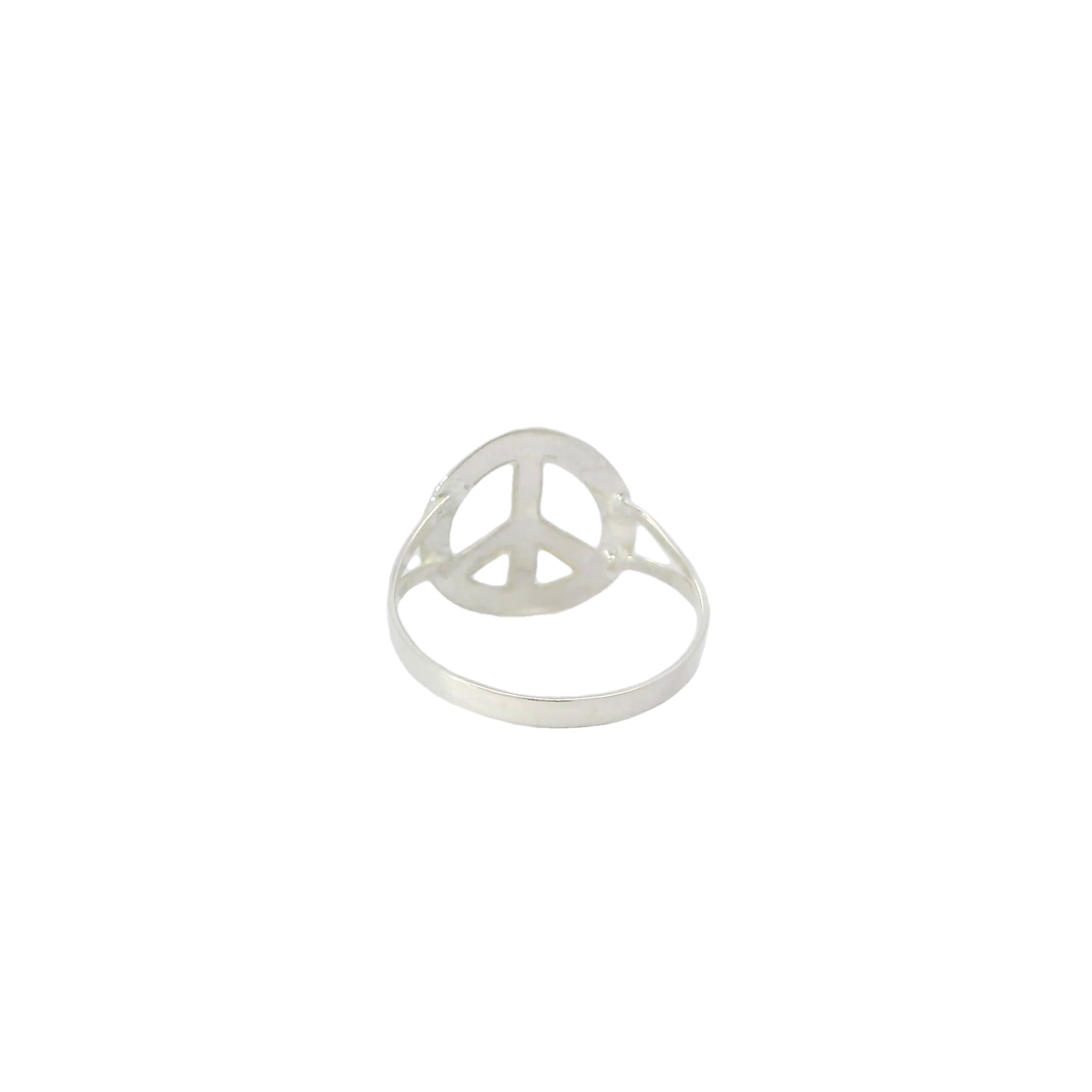 Peace Sign Sterling Silver Ring