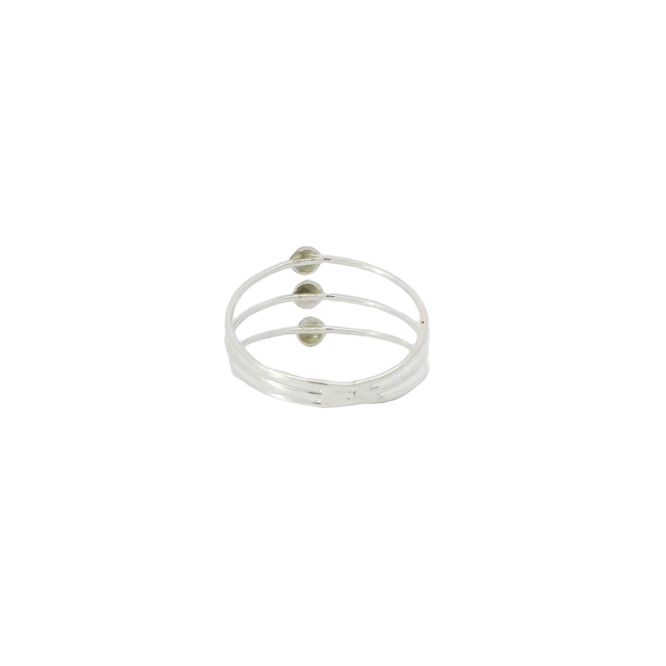 Sterling Silver ring Triple Band with balls