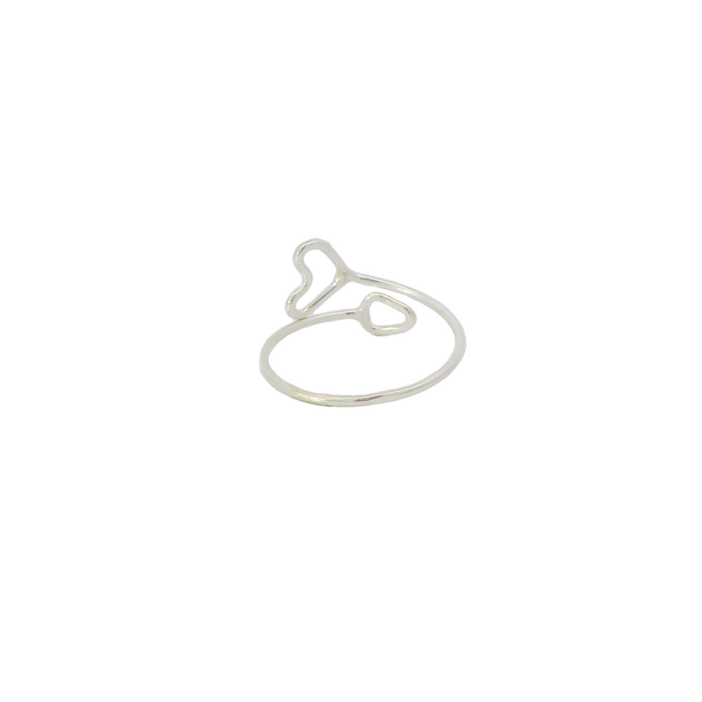 Sterling Silver Heart & Arrow ring