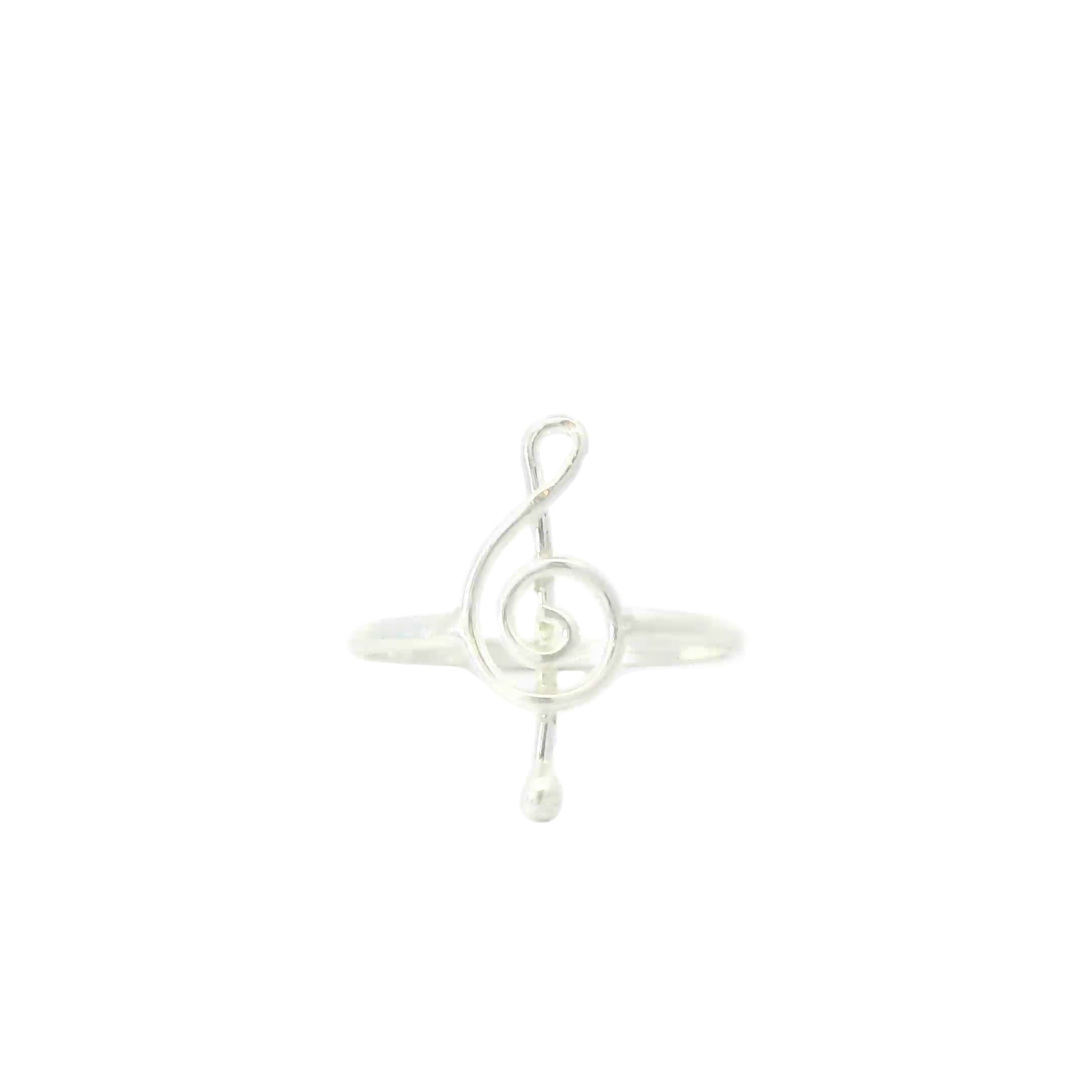 Sterling silver ring (Musical note)