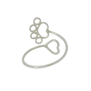 Sterling Silver ring (Paw & Heart)