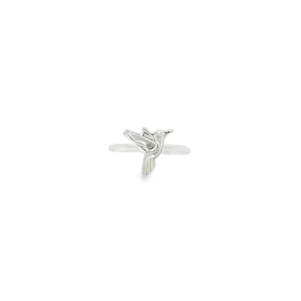 Tiny Hummingbird Sterling silver ring