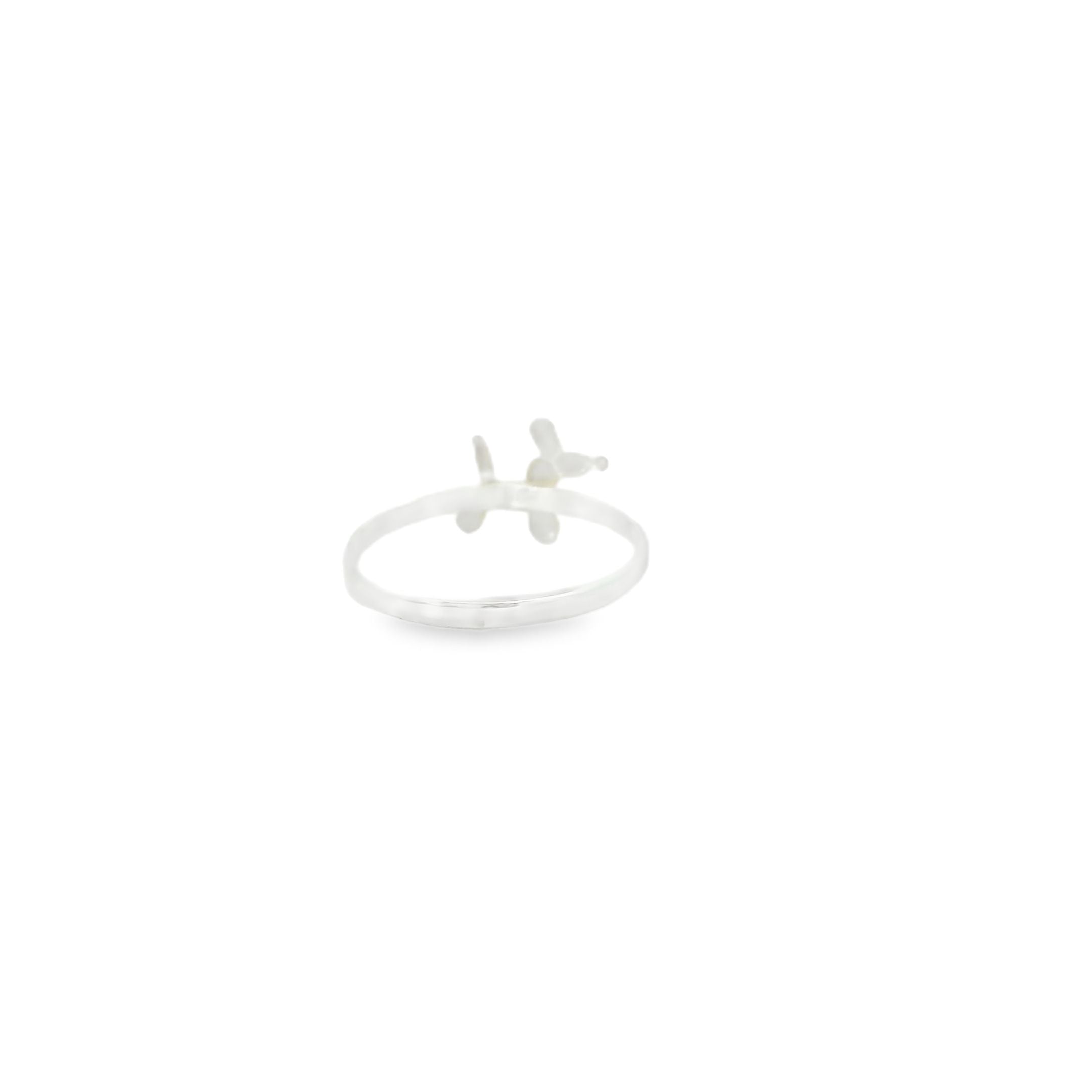 Sterling silver balloon dog ring