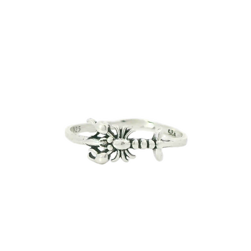 Sterling silver lobster ring