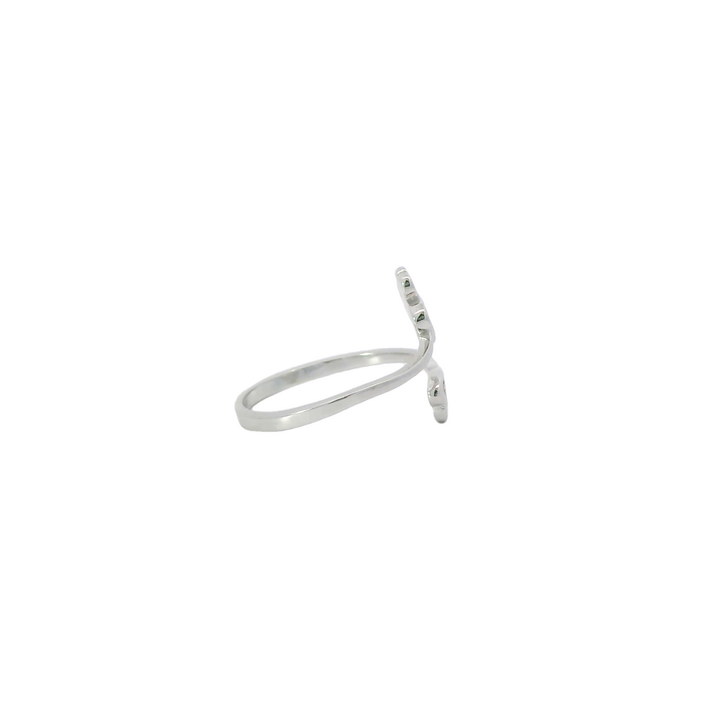 Paw & Heart adjustable sterling silver ring