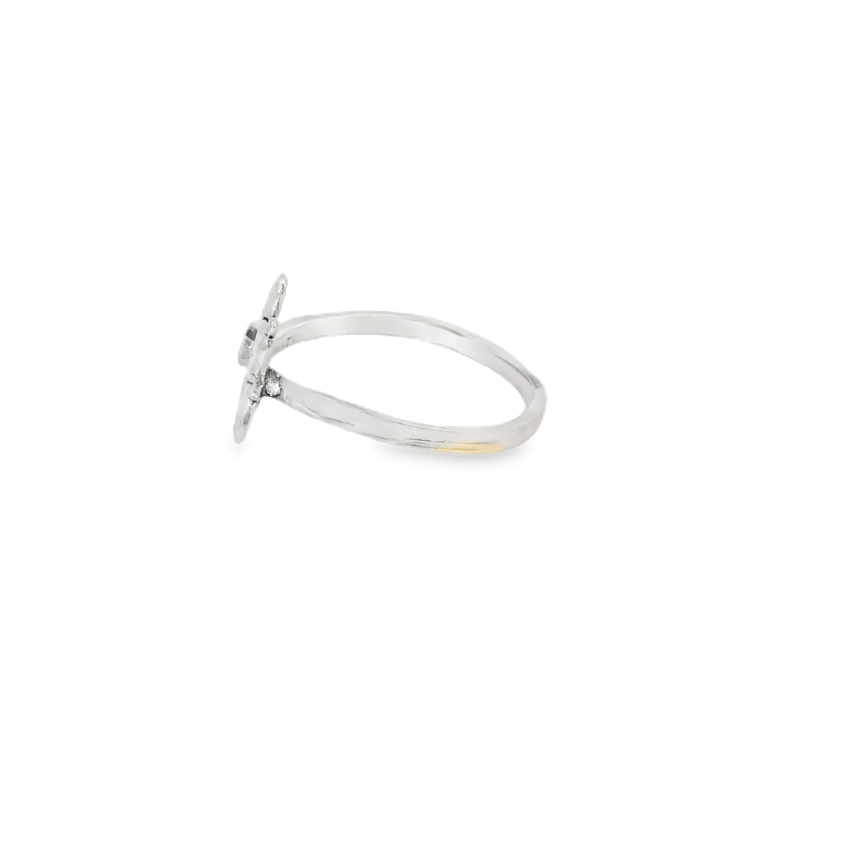 Sterling silver balloon dog with heart ring