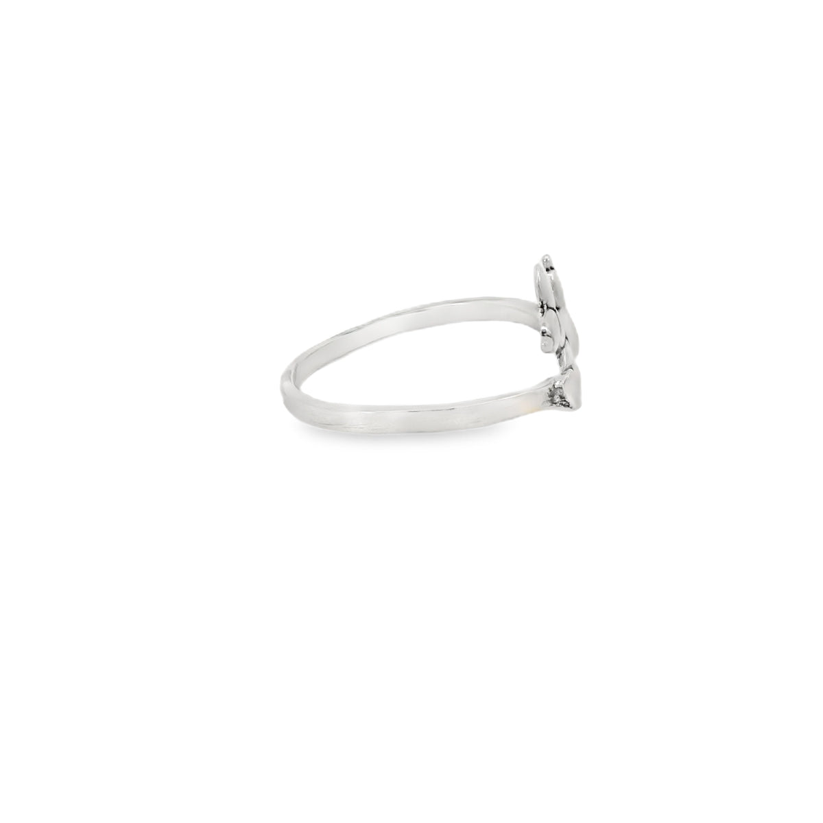 Sterling silver balloon dog with heart ring