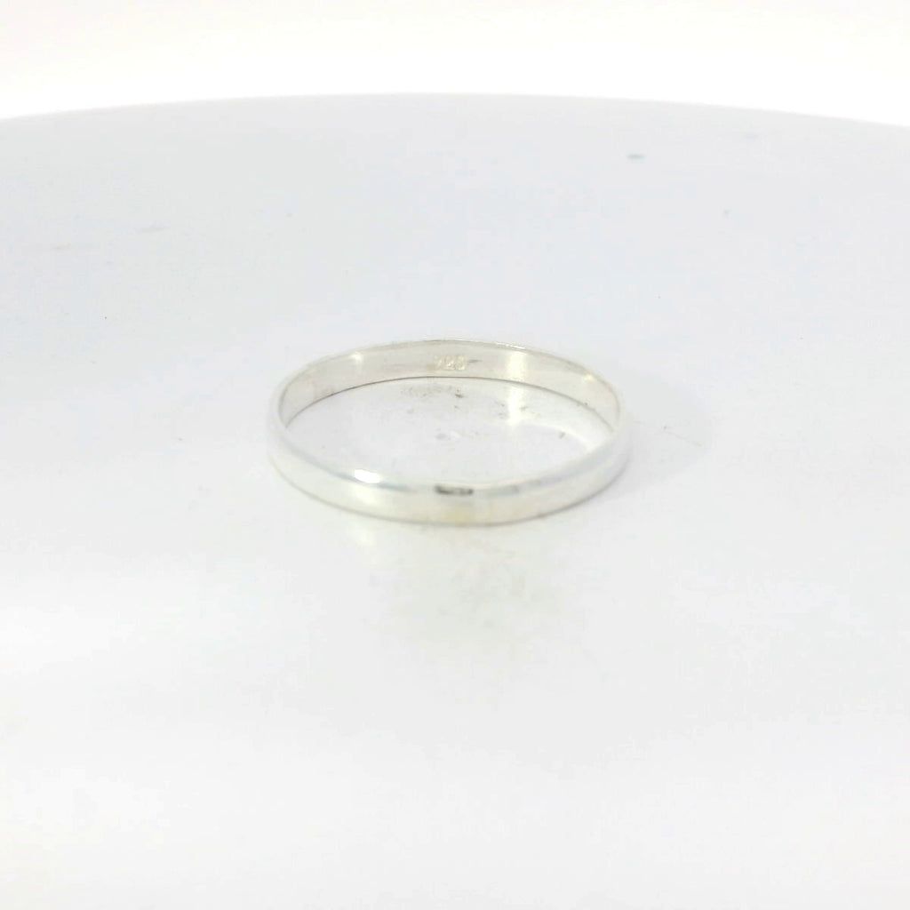 Sterling silver wedding band ring
