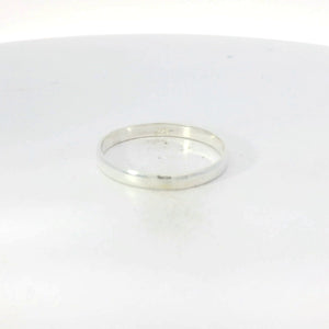 Sterling silver wedding band ring