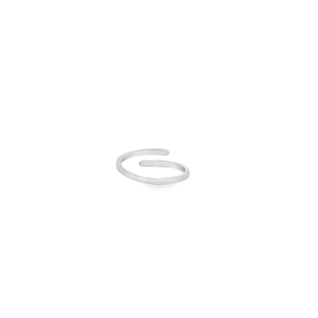 ADJUSTABLE STERLING SILVER FAITH OVER FEAR RING