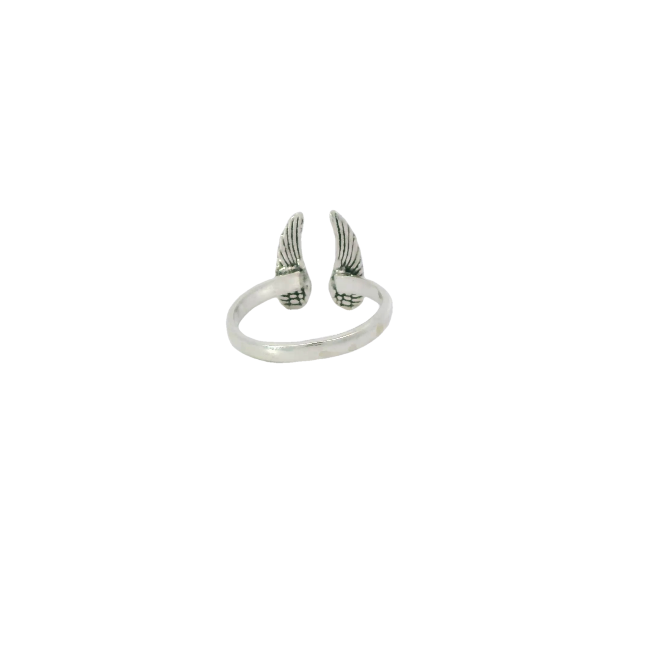 Sterling silver angel wings ring