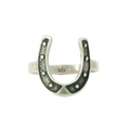 Sterling silver oxidized horsehoe ring