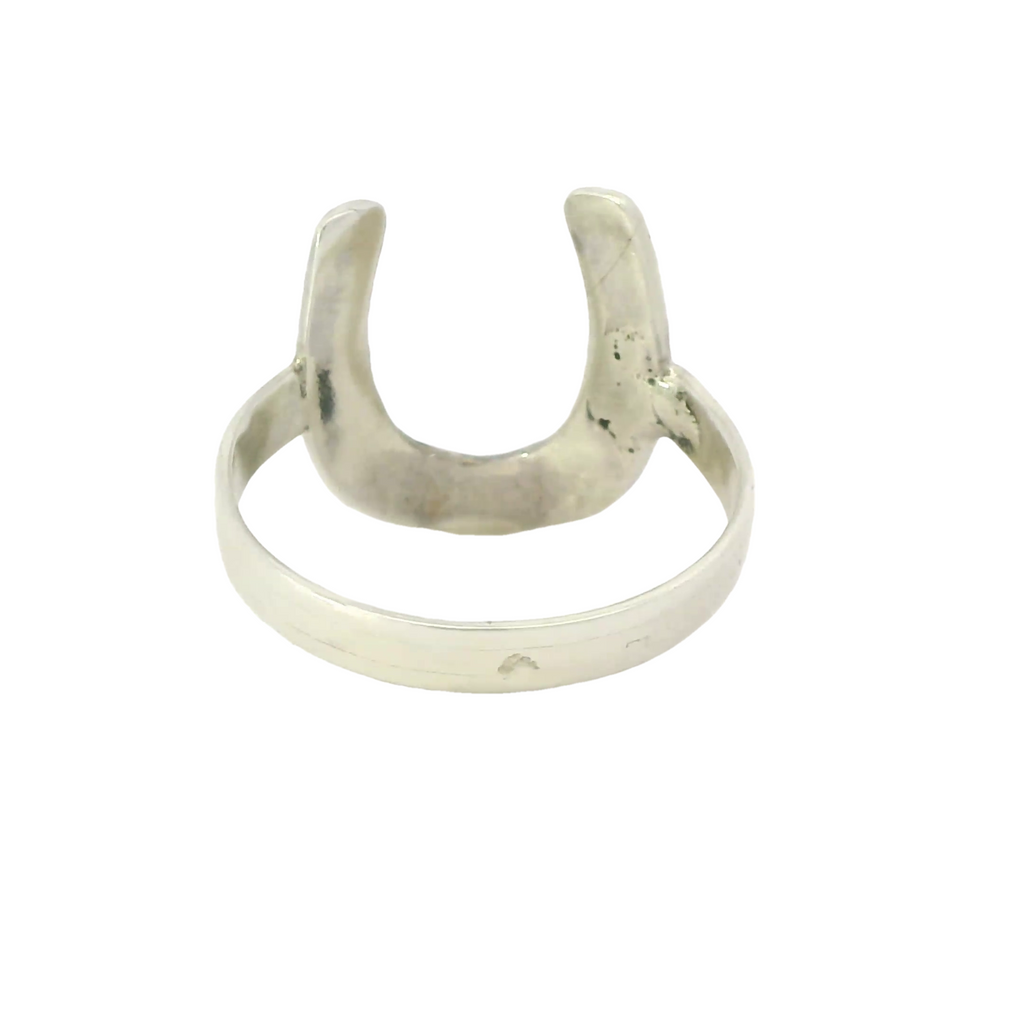 Sterling silver oxidized horsehoe ring