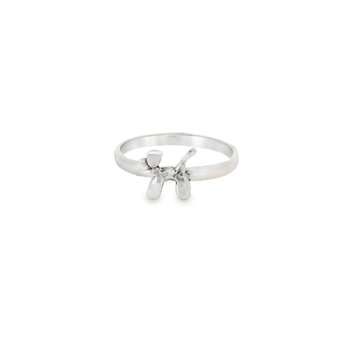 Sterling silver balloon dog ring