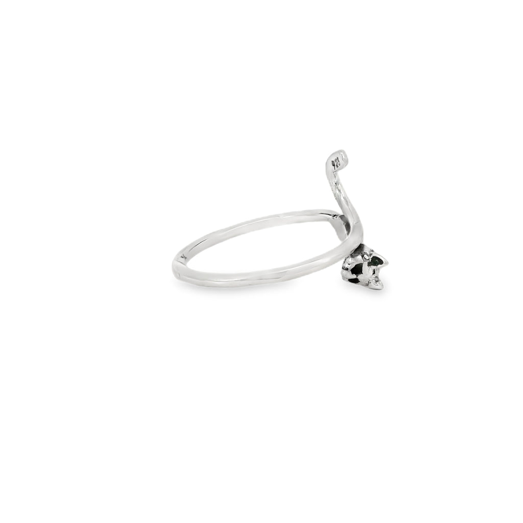 Sterling silver cat ring