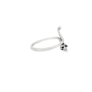 Sterling silver cat ring