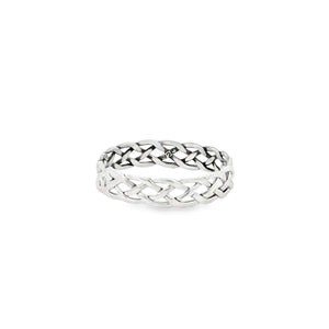 Sterling silver 925 basket weaver ring