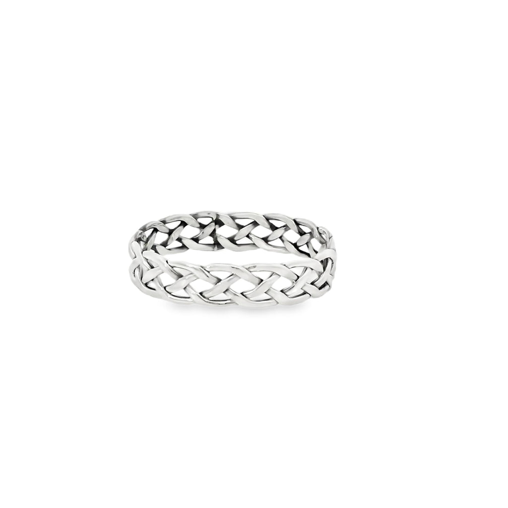 Sterling silver 925 basket weaver ring