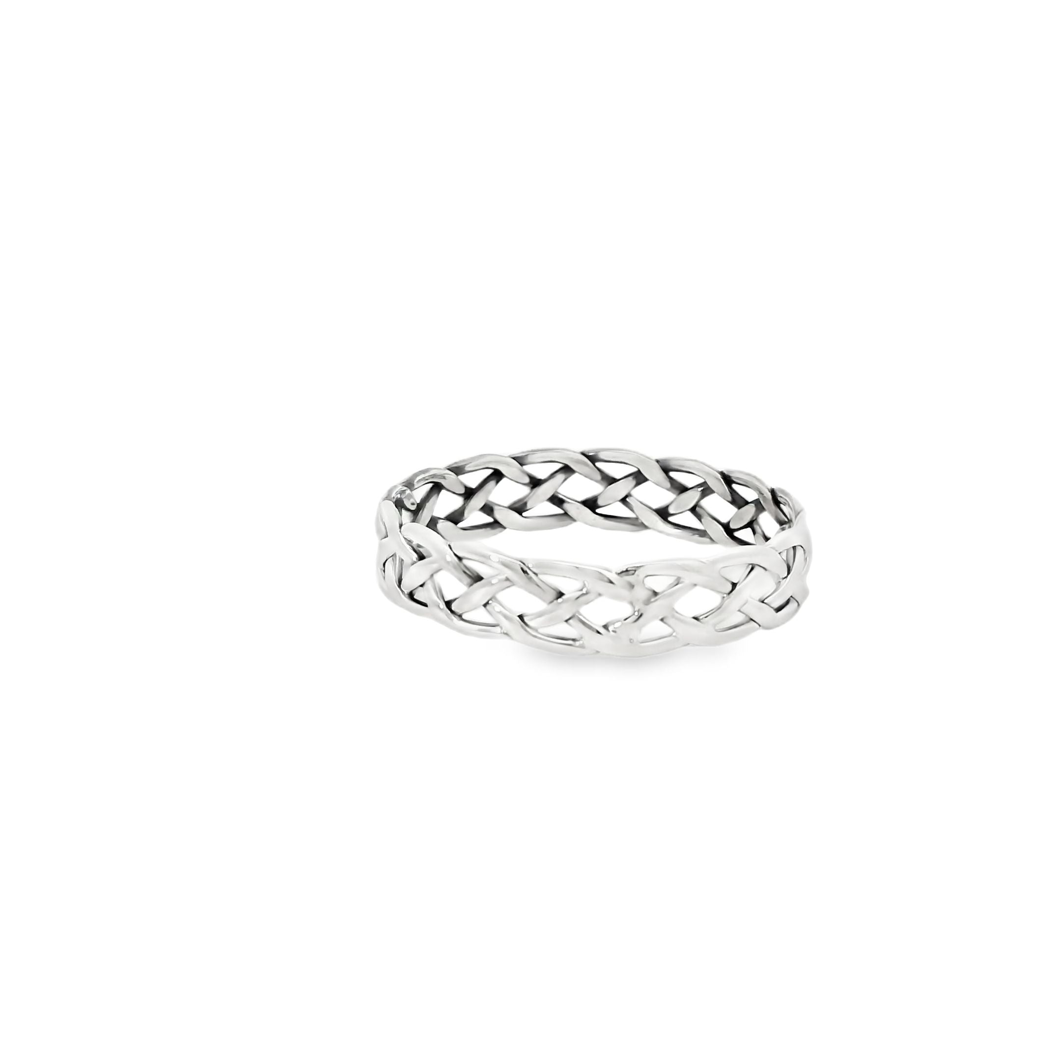 Sterling silver 925 basket weaver ring