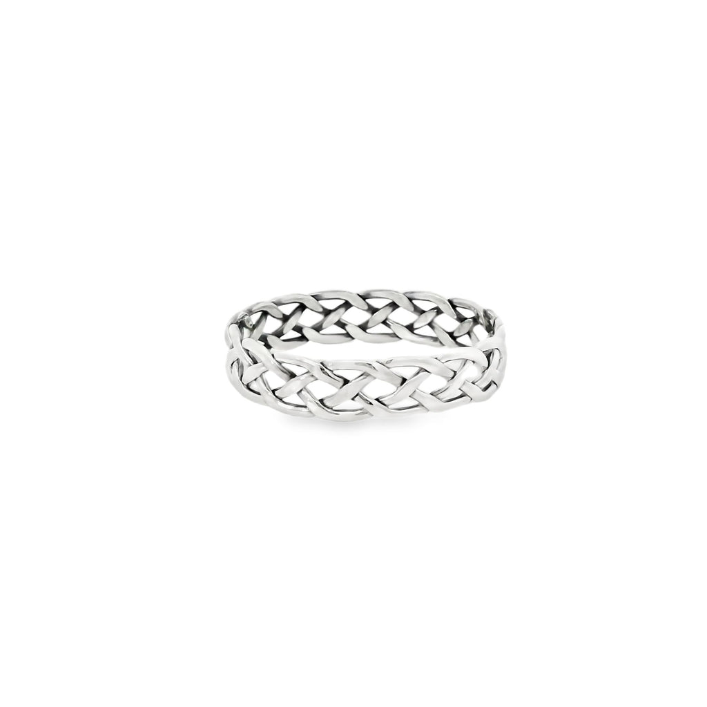 Sterling silver 925 basket weaver ring