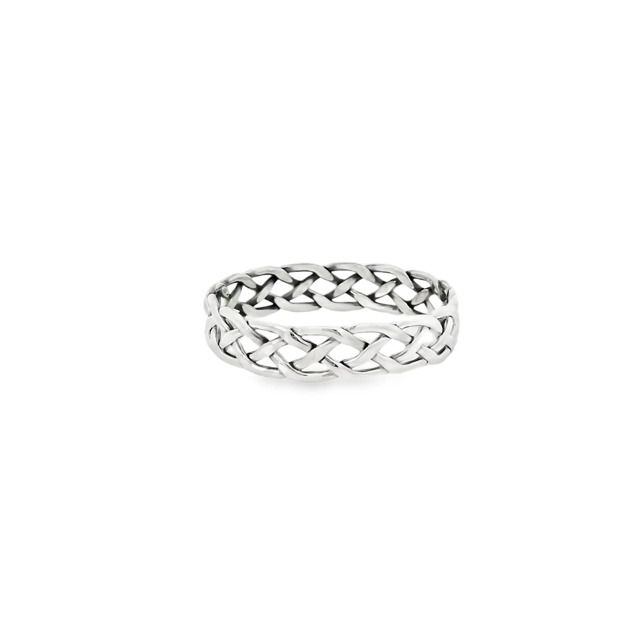Sterling silver 925 basket weaver ring