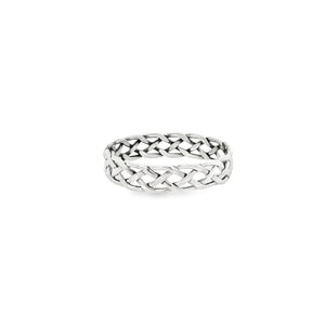Sterling silver 925 basket weaver ring
