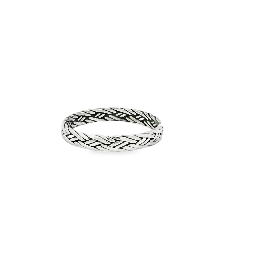 Sterling silver 925 basket weaver ring