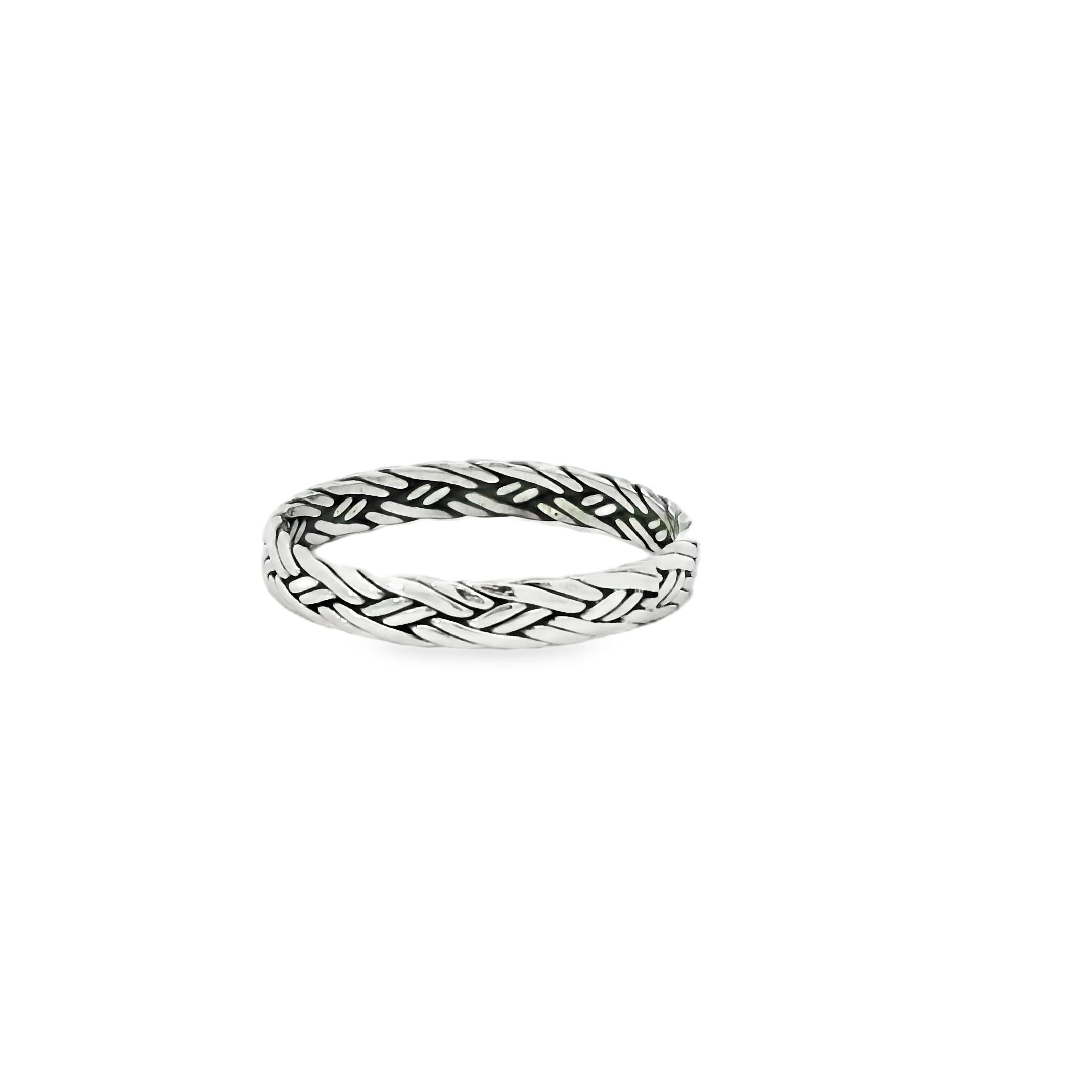Sterling silver 925 basket weaver ring