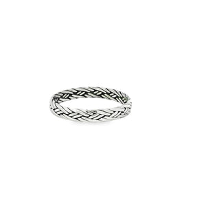 Sterling silver 925 basket weaver ring