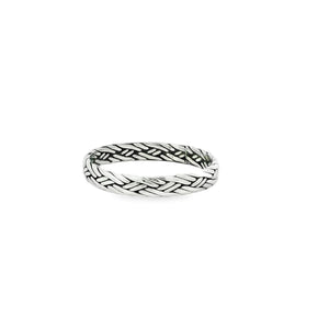 Sterling silver 925 basket weaver ring
