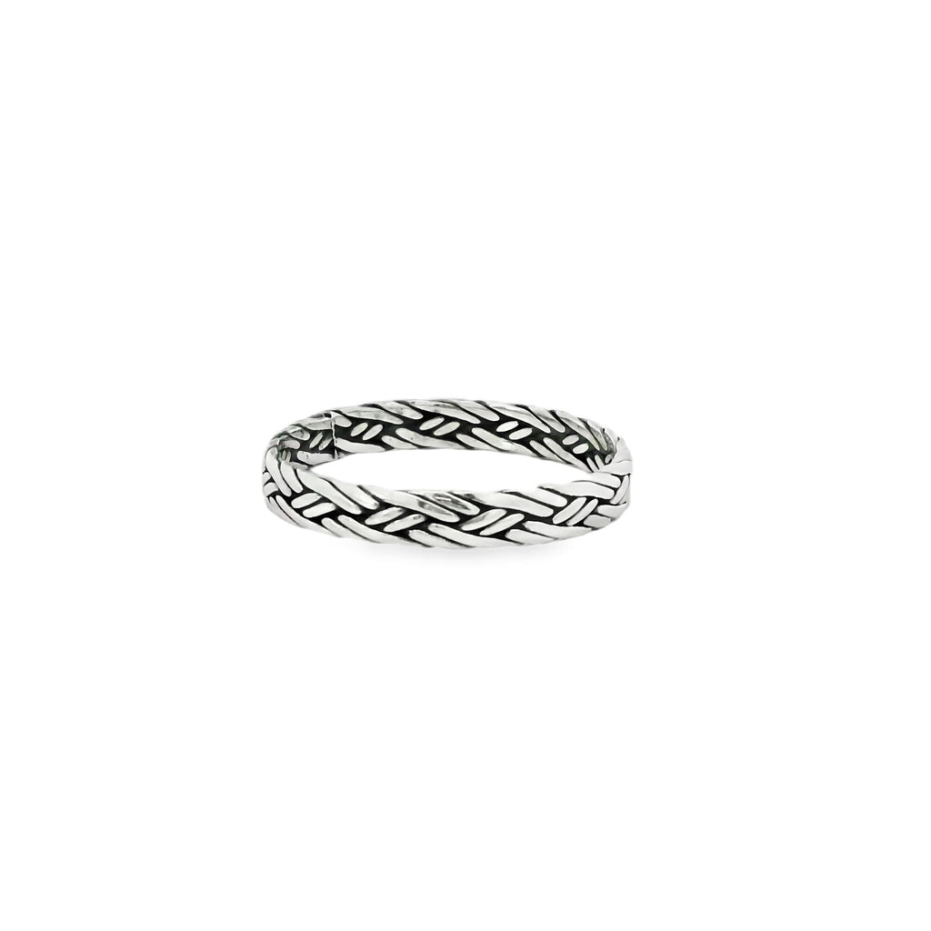 Sterling silver 925 basket weaver ring